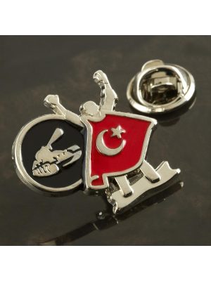 Ay Yıldız Yaka Rozet-Gümüş Rengi