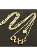 Ay Yıldız Yeni Sezon İkili Kolye-Sarı - Görsel 2