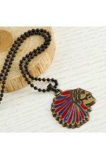 Kızılderili Metal Kolye-Antik - Görsel 3