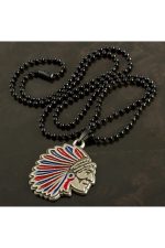 Kızılderili Metal Kolye-Antik - Görsel 2