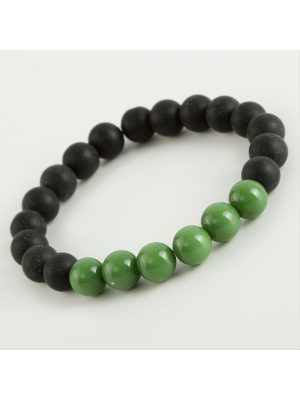 Akik - Mat Onix Doğaltaş Bileklik-Yeşil