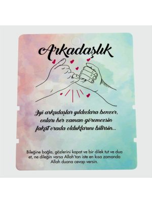2li Arkadaşlık Bileklik Kartı-Mavi