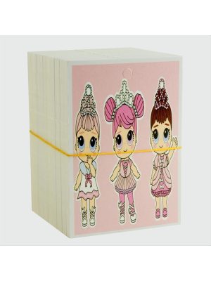 3lü Kız Çocuk Bileklik Kartı-Pembe