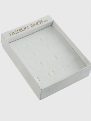 12li Süngerli Yüzük Kutusu-Beyaz