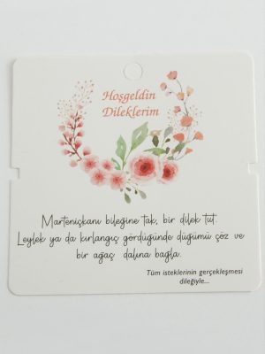 Marteniçka Bileklik Kartı-Beyaz