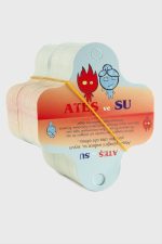 Ateş Su Kolye Kartı-Renkli - Görsel 3