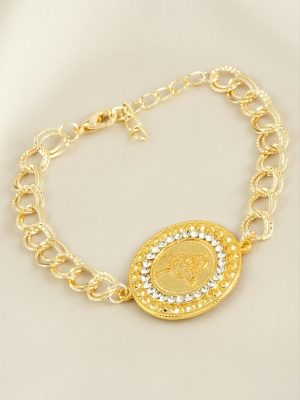 Osmanlı Tuğrası Taşlı Bileklik-Sarı