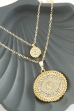 Mustafa Kemal Atatürk Yeni Sezon İkili Kolye-Sarı - Görsel 2