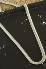 Kobra İtalyan Zincir Kolye 45 cm-Gümüş Rengi