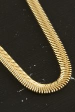 Kobra İtalyan Zincir Kolye 45 cm-Sarı - Görsel 2