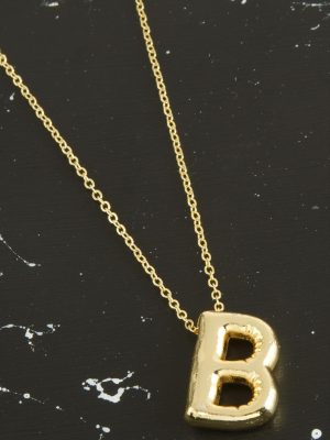 B Harfli Balon Kolye-Sarı