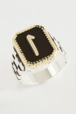 Elif Metal Erkek Yüzük-Sarı - Görsel 2