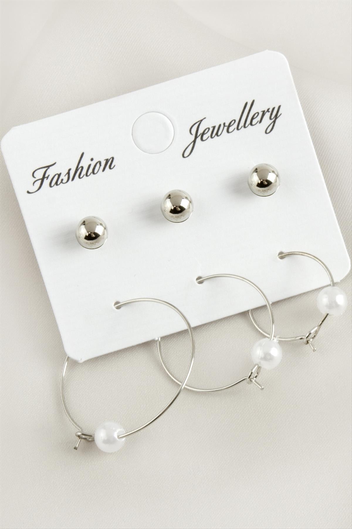 1201208_6-Adet-Inci-Halka-Kupe-25-cm-a75e.jpg 6 Adet İnci Halka Küpe 2,5 cm-Gümüş Rengi - Görsel 1