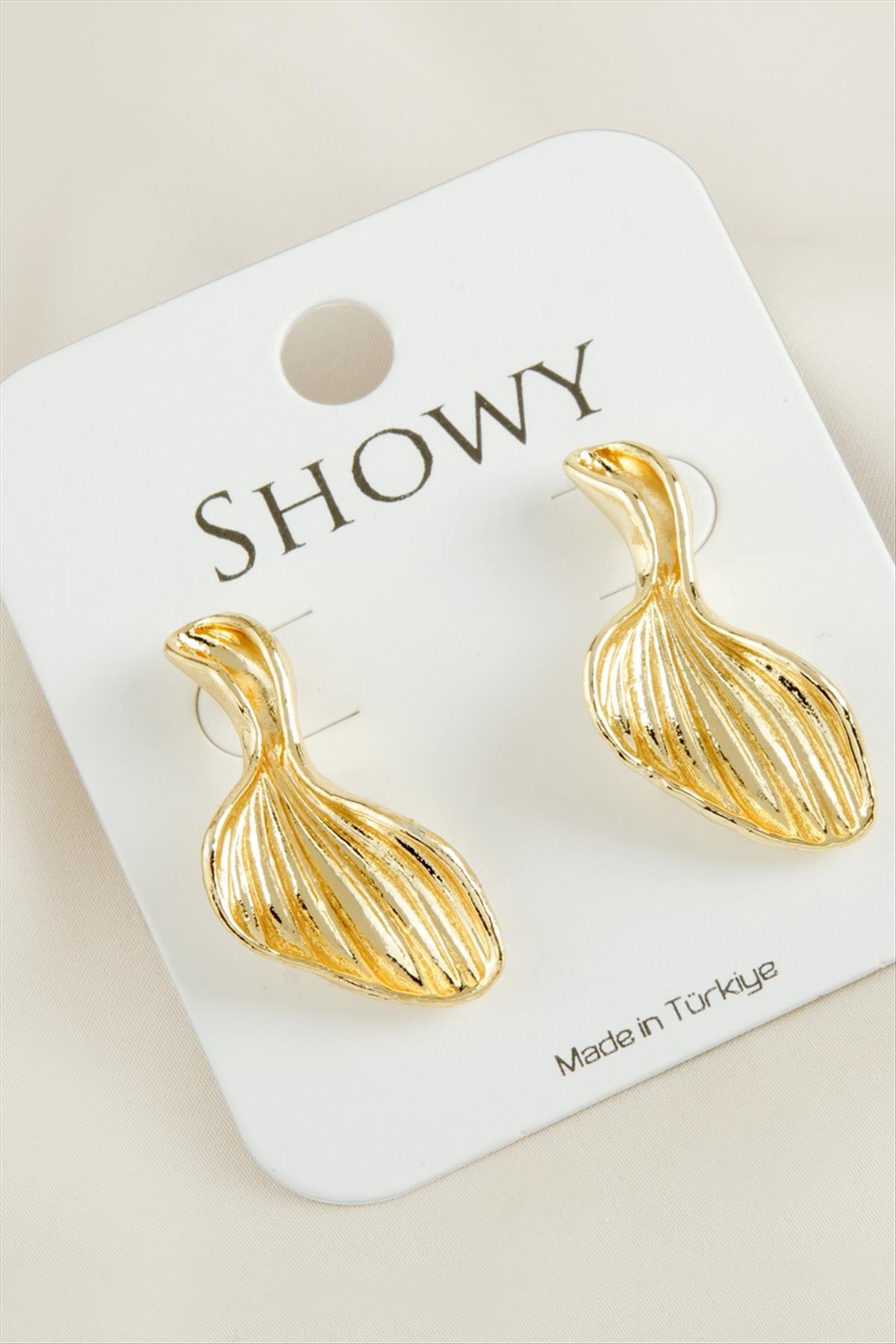 1201224_Deniz-Kabugu-Tasarimli-Yeni-Sezon-Metal-4543.jpg Deniz Kabuğu Tasarımlı Yeni Sezon Metal Küpe-Sarı - Görsel 1