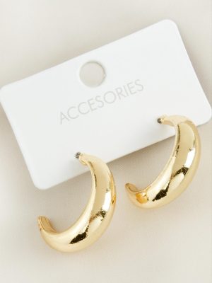 Hilal Yeni Sezon Metal Küpe-Sarı