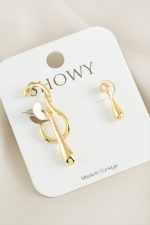 Gitar Yeni Sezon Metal Küpe-Sarı - Görsel 2