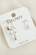 Gitar Yeni Sezon Metal Küpe-Gümüş Rengi