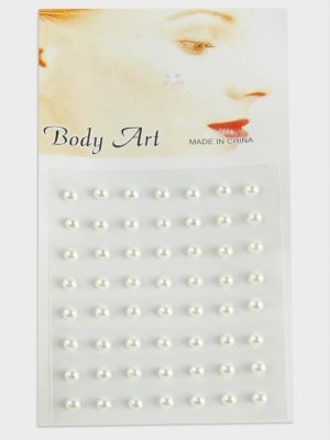 56 Adet İncili Yapışkan Hızma-Beyaz