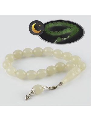 Fosforlu Renk Değiştiren 16 mm Tesbih  Gece Karanlıkta-Yeşil