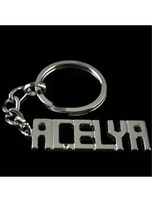 Açelya İsimli Anahtarlık-Gümüş Rengi