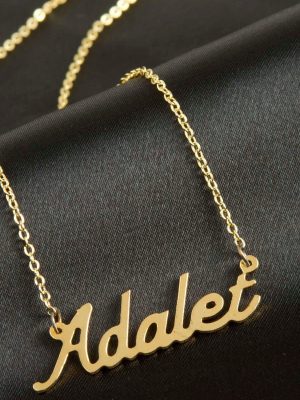 Adalet isimli kolye -Sarı