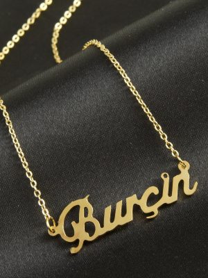 Burçin isimli kolye -Sarı