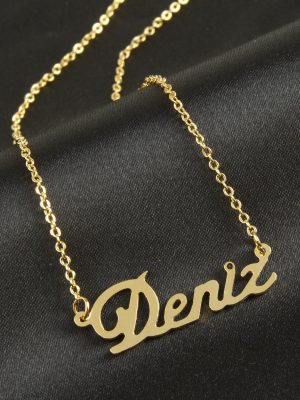 Deniz isimli kolye -Sarı