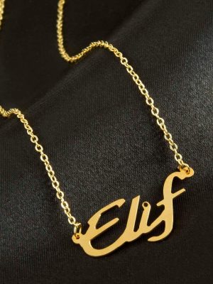 Elif isimli kolye -Sarı