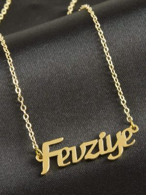 Fevziye isimli kolye -Sarı