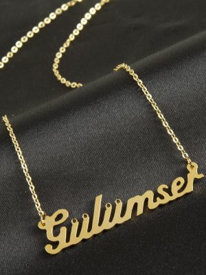 Gülümser isimli kolye -Sarı