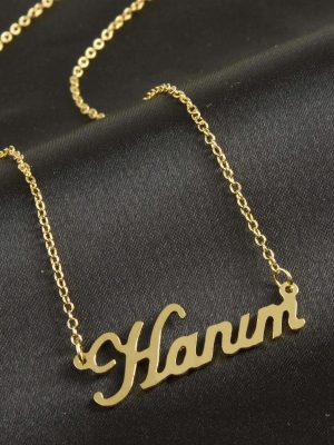 Hanım isimli kolye -Sarı