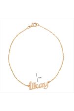 İlkay isimli kolye -Sarı - Görsel 2