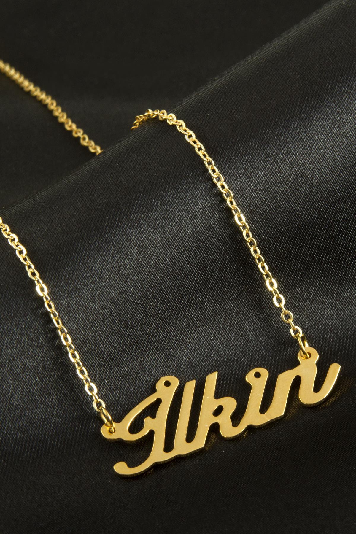 1202089_Ilkin-isimli-kolye-Kisiye-Ozel-c8a7.jpg İlkin isimli kolye -Sarı - Görsel 1