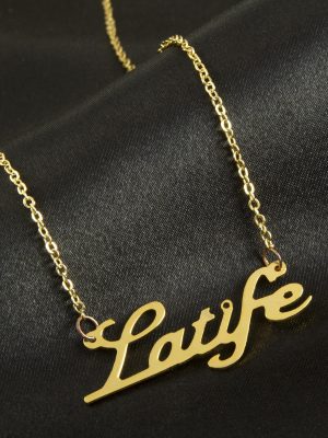 Latife isimli kolye -Sarı