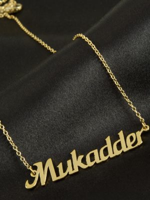 Mukadder isimli kolye -Sarı