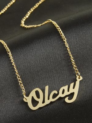 Olcay isimli kolye -Sarı
