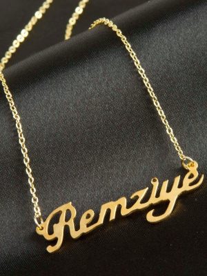 Remziye isimli kolye -Sarı