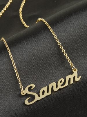 Sanem isimli kolye -Sarı