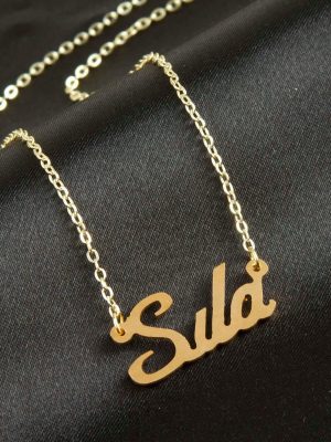 Sıla isimli kolye -Sarı