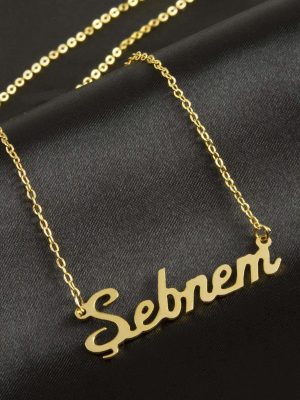 Şebnem isimli kolye -Sarı