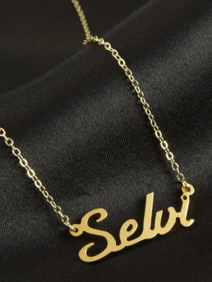 Selvi isimli kolye -Sarı