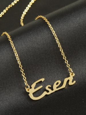 Eser isimli kolye -Sarı