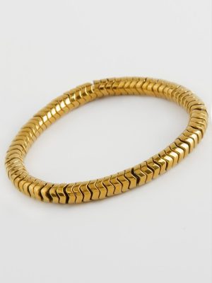 Hematit Doğaltaş Bileklik-Sarı