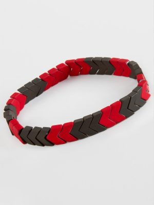 Taraftar Çavuş Hematit Doğaltaş Bileklik-Antrasit