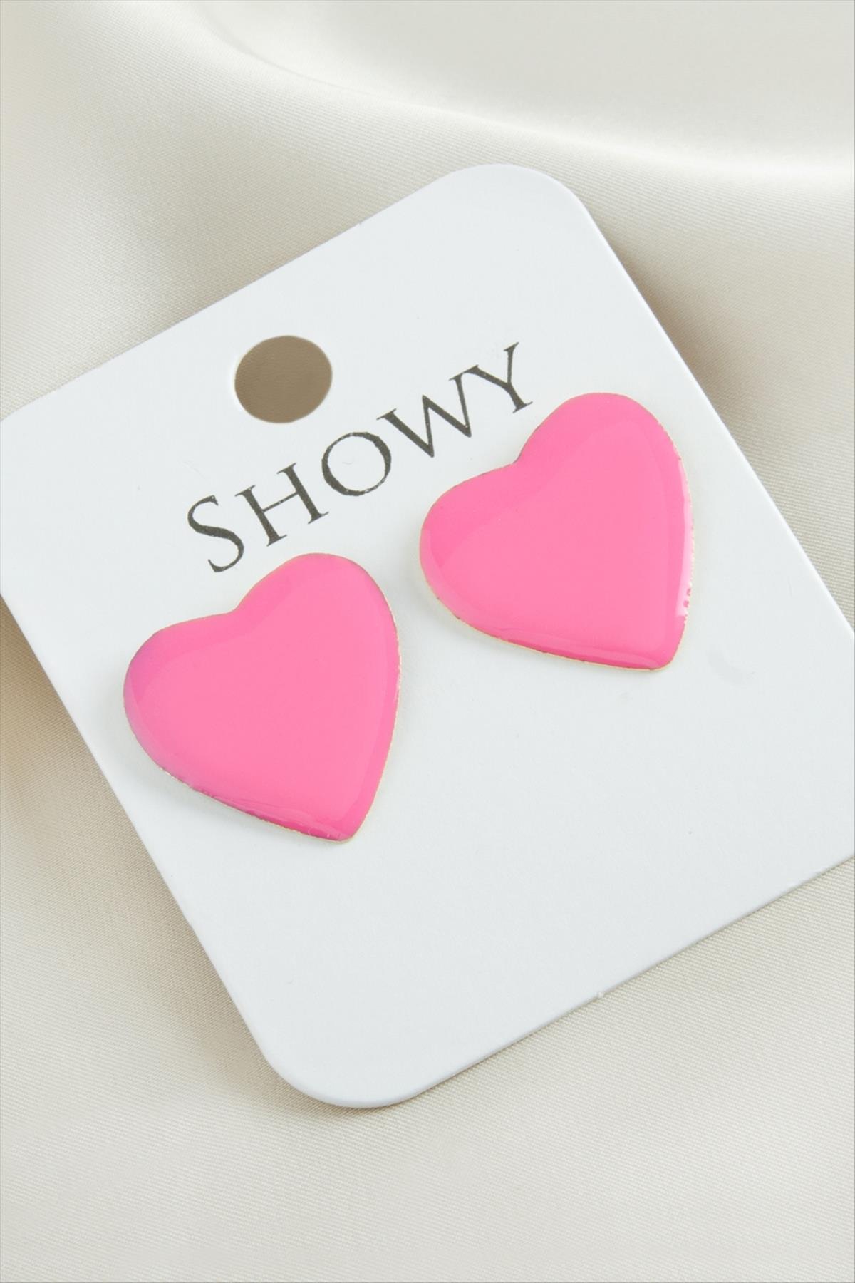 1202277_Kalp-Yeni-Sezon-Mineli-Kupe-6751.jpg Kalp Yeni Sezon Mineli Küpe-Su Yeşili - Görsel 1