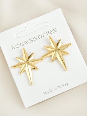 Yıldız Yeni Sezon Metal Küpe-Sarı