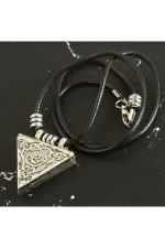 Cevşen Deri Kordonlu Kolye-Siyah - Görsel 2