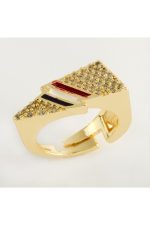 Şimşek Taşlı Yüzük-Sarı - Görsel 3