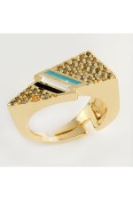 Şimşek Taşlı Yüzük-Sarı - Görsel 2