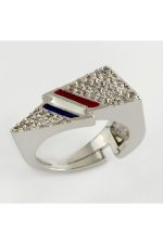 Şimşek Taşlı Yüzük-Gümüş Rengi - Görsel 3